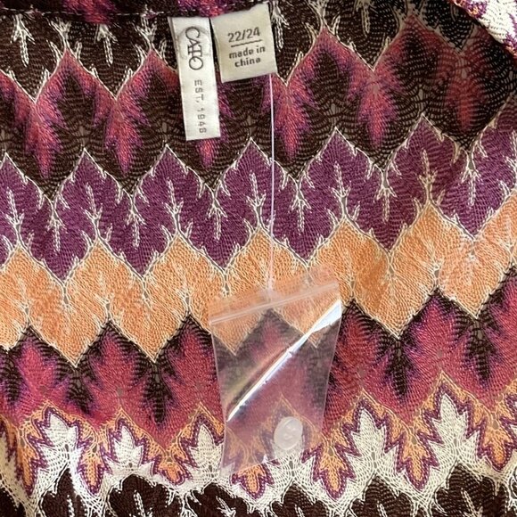 NEW CATO BOHO CARDIGAN SWIM COVER PLUS 22-24 - Picture 7 of 9